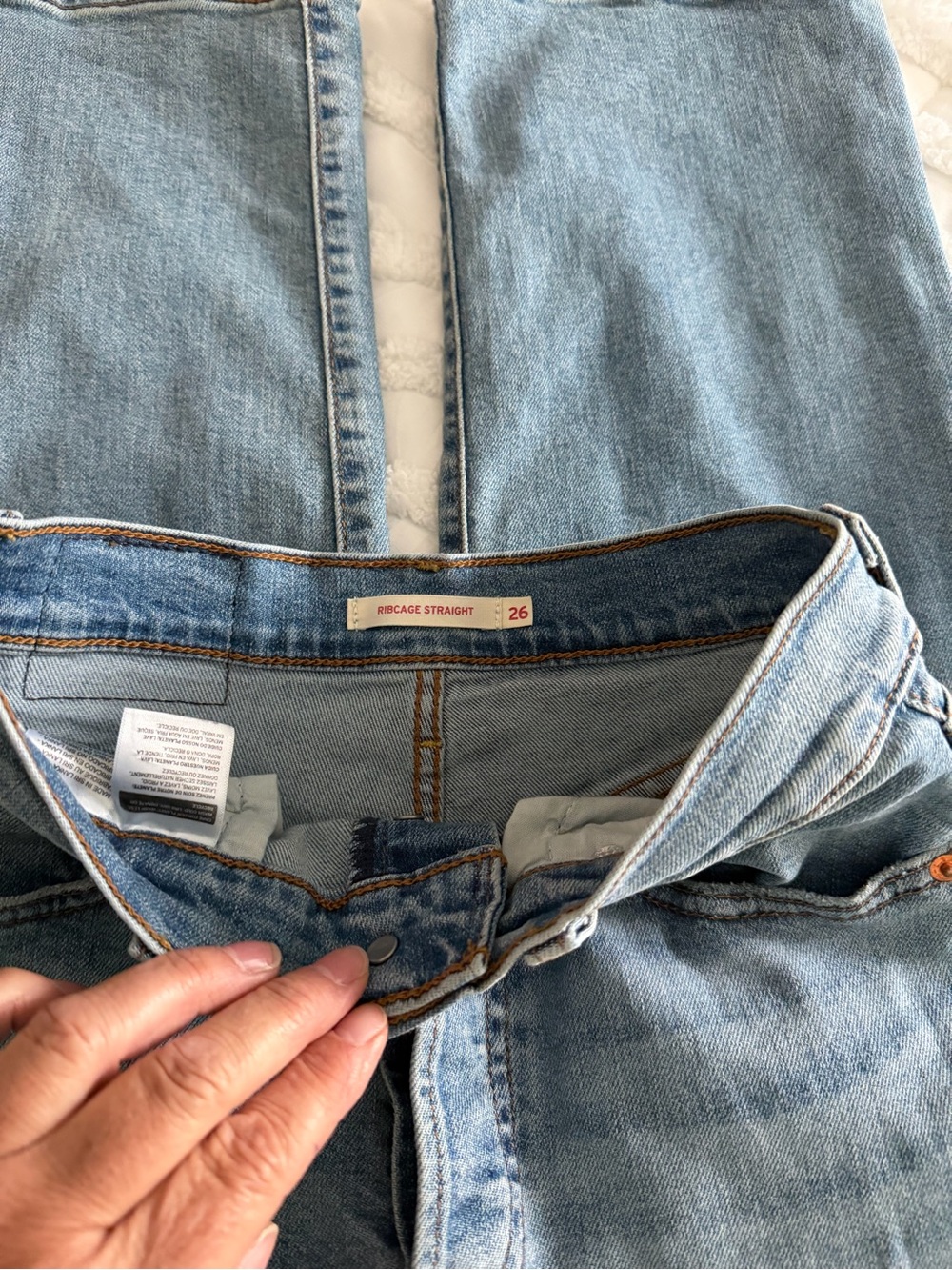 Light Wash Straight Leg Jeans - Picture 4 of 11